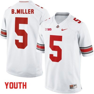 Ohio State Buckeyes Women's Braxton Miller #5 White Authentic Nike College NCAA Stitched Football Jersey QF19B82SQ